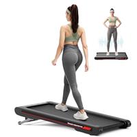 Sperax 4 in 1 Vibration Walking Pad, Portable Under Desk Treadmill, with Vibration Mode & APP Remote, Black RM02 with 5% and 10% Incline