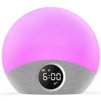Dreamegg Sunrise Alarm Clock - Wake up Light Alarm Clock, Sound Machine with 30 Sound, Bedside Lamp, Digital Dimmable, 8 Nightlight for Sleeping Night Feeding Reading, White Noise for Adults Baby Gift