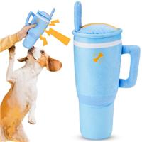 ZooZoo Tumbler Cup Squeaky Interactive Dog Chew Toy, Durable