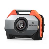 ETENWOLF Vortex S6 Tyre Inflator Portable Air Compressor for Heavy-duty Vehicle, Cordless Air Pump for Car & Inflatables with 19200 mAh Battery, 100% Duty Cycle & Dual Cylinder Bike Pump, Vivid Orange