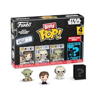 Funko Bitty Pop! Star Wars - Han 4pk and A Surprise Mystery Mini Figure - 0.9 Inch (2.2 Cm) - Star Wars Collectable - Stackable Display Shelf Included - Gift Idea - Party Bags Stocking - Cake Topper