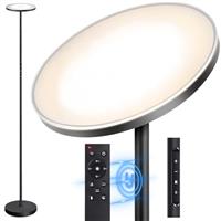 OUTON Floor Lamp 30W 2400LM 4 Color Temperatures, LED Bright Modern Torchiere Uplighter Standing Lamp, Stepless Dimmable Remote Touch Control, 1 Hour Timer for Living Room, Bedroom, Office