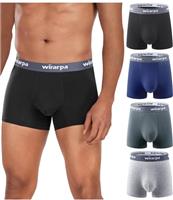 wirarpa Men's Underwear Trunks Micro Modal Boxer Shorts Soft Comfortable Underpants for Men 4 Pack