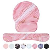 Zibly Keyboard and Mouse Wrist Rest Pad, Wrist Support Comfortable Memory Foam Mouse Mat with Wrist Cushion Support for Office Computer Laptop Working Gaming