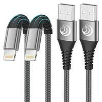 iPhone Charger Cable [1M+2M 2Pack] MFi Certified Lightning Cable Fast Charging Phone Cable Lead Nylon iPhone Charger Fast Charge USB Cable for iPhone 14 13 12 11 Pro Max XS Pro XR X 8 7 6 Plus SE2020