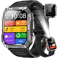 Blackview Smart Watch for Men (Answer/Make Calls & AI Voice), 1.83" HD Fitness Watch with Heart Rate SpO2 Blood Pressure Sleep Monitor, 120+ Sports IP68 Waterproof Activity Tracker for Android iOS