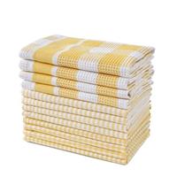 LANE LINEN 100% Cotton Kitchen Dish Cloths, Ultra Soft Absorbent Quick Drying Dish Towels, Multiweave Wash Cloths Dish Towel Sets