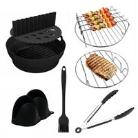 Silicone Air Fryer Liner, 8 PCS Air Fryer Accessories, Reusa