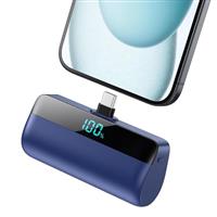 Feob Mini Power Bank Portable Charger 5200mAh for iPhone 15 Series, PD USB C Battery Pack with LCD Display,Compatible with iPhone 15 Plus/15 Pro/15 Pro Max, Samsung S24/23,Android Phones etc-Blue