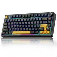 AULA F75 75% Wireless Mechanical Keyboard,2.4Ghz/Type-C/BT5.0 Gaming Keyboards,Advanced Structure,Side Engraved,RGB Backlight,Hot Swappable Custom Keyboard for PC/Mac