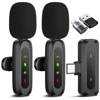 Jubolion Wireless Lavalier Microphone for iPhone, iPad, Android - 100FT Transmission, 360 Omnidirectional HD High Sensitivity Mic for Interview, Video Podcast, Vlog, YouTube, TikTok