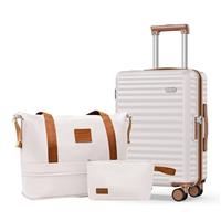 SHOWKOO Suitcase Sets Hard Shell 100% PC Expandable Lightweight Carry on Travel Hand Luggage with Double Spinner Wheels & TSA Lock