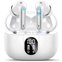 Csasan Wireless Earbuds, Wireless Headphones Bluetooth 5.3 Headphones In Ear with 4 ENC Noise Cancelling Mic, New 40H Bluetooth Earphones Mini Deep Bass Stereo Ear Buds, IP7 Waterproof, LED Display