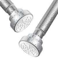 Stainless Steel Extendable Shower Curtain Pole 115-210cm Tension Rods for Curtains Telescopic Curtain Poles No Drilling Adjustable Shower Curtain Rail for Kitchen Cupboard Closet Bathroom Window