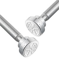 Stainless Steel Extendable Shower Curtain Pole 115-210cm Tension Rods for Curtains Telescopic Curtain Poles No Drilling Adjustable Shower Curtain Rail for Kitchen Cupboard Closet Bathroom Window