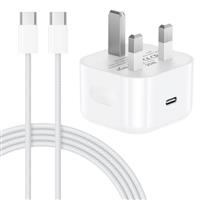 iPhone 15 16 Charger Plug and Cable 20W PD USB C Fast Power Adapter with 6FT USB C Cable for iPhone 16/16 Plus/16 Pro/16 Pro Max/16e/15/15 Plus/15Pro Max, iPad