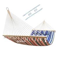 GOCAN Brazilian Double Hammock 2 0r 1 Person Extra Large Canvas Cotton Hammock for Patio Porch Garden Backyard Outdoor and Indoor