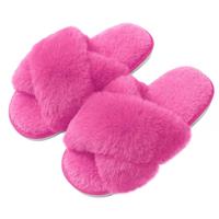 shevalues Women's Cozy Slippers Cross Band Memory Foam House Slippers Open Toe
