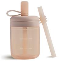 Moonkie Silicone Sippy Cup with Straw, Non-Spill Cup for Baby, BPA Free, Dishwasher Safe, 5 oz