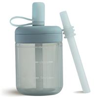 Moonkie Silicone Sippy Cup with Straw, Non-Spill Cup for Baby, BPA Free, Dishwasher Safe, 5 oz