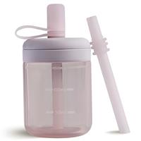 Moonkie Silicone Sippy Cup with Straw, Non-Spill Cup for Baby, BPA Free, Dishwasher Safe, 5 oz