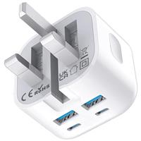USB C Plug Fast Charge Plug,2 Pack 20W For Apple Watch and iPhone 16/15 Dual Port Type Wall Charger Adapter UK Charging for iPhone15/14/14 Pro/14 Pro Max/13/13 Pro/13 Max/12/12 Max/11 Pro/iPad