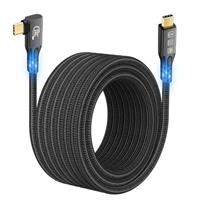 20Gbps USB C 3.2 Gen 2x2 Cable, 90Degree Type C 4K@60Hz UHD Video 5A/240W PD3.1 Fast Charge Compatible with Thunderbolt 3/4 for iPhone 15Pro MacBook Dell Monitor SSd etc