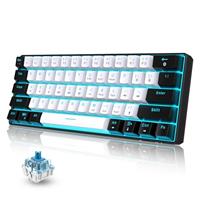 Snpurdiri 60% Wired Gaming Keyboard, Ultra-Compact 61 Keys 60 Percent Mini Gaming Keyboard for PC/Mac Gamer, Typist, Travel, Easy to Carry on Business Trip(Iron Grey)