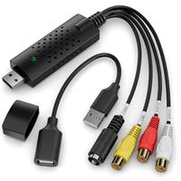 VHS to Digital Converter,RCA to USB Audio Video Converter,USB 2.0 Video Capture Card,Convert VHS to Digital from VHS VCR Mini DV Hi8 DVD for MAC/PC