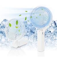 Jsdoin Hand Held Fan, USB Rechargeable Portable Handheld Fan with 3 Speeds Mini Foldable Desk Fan Desktop Cooling Silent Fans for Indoor, Camp, Home, Office, School, Travel, Camping, Makeup