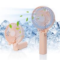 Jsdoin Hand Held Fan, USB Rechargeable Portable Handheld Fan with 3 Speeds Mini Foldable Desk Fan Desktop Cooling Silent Fans for Indoor, Camp, Home, Office, School, Travel, Camping, Makeup