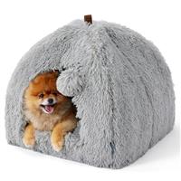 Bedsure Pet Tent Fluffy Cave Bed for Cats/Small Dogs