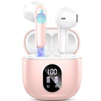 Wireless Earbuds, Bluetooth 5.3 Headphones 2024 Wireless Headphones in Ear with ENC Mic, Bluetooth Earphones Noise Cancelling Ear buds with 50H Hifi Stereo, IP7 Waterproof Headset, USB-C, LED Display