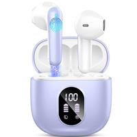 Wireless Earbuds, Bluetooth 5.3 Headphones 2024 Wireless Headphones in Ear with ENC Mic, Bluetooth Earphones Noise Cancelling Ear buds with 50H Hifi Stereo, IP7 Waterproof Headset, USB-C, LED Display