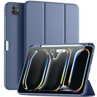 Maledan Case for iPad Pro 11 Inch 2024 (M4 5th Generation) with Pencil Holder, Slim Flexible TPU Back Shockproof Protective Cover Support Apple Pencil Pro/USB-C, Auto Wake/Sleep