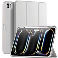 Maledan Case for iPad Pro 11 Inch 2024 (M4 5th Generation) with Pencil Holder, Slim Flexible TPU Back Shockproof Protective Cover Support Apple Pencil Pro/USB-C, Auto Wake/Sleep