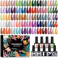 PHOENIXY Gel Nail Polish Set - 7ml UV Gel Nail Polish Nail Varnish Stes Nail Art Gift for Women
