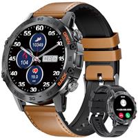 FEELNEVER Military Smart Watch for Men, Smart Watches with Bluetooth Voice Call Compatible with Android iOS Phone, Smartwatch with Heart Rate SpO2 Pressure Sleep Monitor
