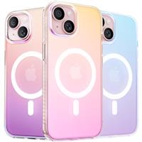 ORNARTO Compatible with iPhone 16 for MagSafe Case,Shockproof Protective Rainbow Case,Wireless Charging Magnetic Phone Cases Cover 6.1 inch