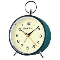 SOCICO Analogue Alarm Clock for Bedroom,Non Ticking Alarm Clocks Bedside with Night Light, Retro Alarm Clock with Snooze, Battery Alarm Clock Bedside Clock Table Clocks for Heavy Sleepers