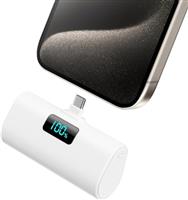 Mini Power Bank for iPhone 15 Series,Upgraded 5200mAh PD USB C Portable Charger Built-in USB-C Connector,Battery Pack Compatible with iPhone 15/15 Plus/15 Pro/15 Pro Max/Samsung,Android