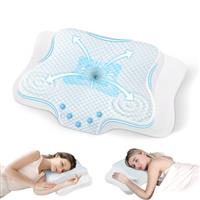 JINXIA Cooling Memory Foam Pillow,Ergonomic Orthopedic Conto