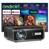 Mini Projector, VOPLLS Upgraded 1080P Full HD 14000L Video Projector Portable Outdoor Home Theater Movie Projector, 50% Zoom, Compatible with HDMI, USB, AV, Smartphone/Tablet/Laptop/PC/TV Box