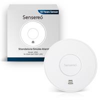 Sensereo Wireless Interconnected Smoke Alarm, Smoke Detector, Fire Alarm with 10-Year Sealed-For-Life Battery & LED Indicator, 820 ft Transmission Range, CE EN14604 Marked