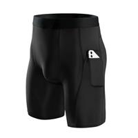 Niksa 1 or 3 Pack Mens Compression Shorts Running Base Layer Shorts Men's Workout Shorts with Cell Phone Pockets Tight Dry and Breathable Sports Shorts for Cycling,Yoga,Boxing,Gym