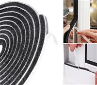 Draft Excluder for Doors, Draught Excluder for Windows, Self-Adhesive Brush Seal Strip Air Stopper for Sliding Doors Window