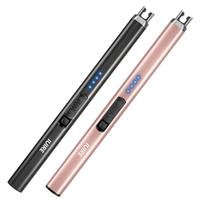 IUIRE Electric Arc Lighter - Windproof, Flameless, USB Rechargeable with LED Light for Candle, Camping, BBQ, Cooking