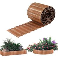 Metal Lawn Edging Borders,Corrugated Galvanized Garden Edging Border,Landscape Edging,Flexible Long Strips DIY Edging for Vegetables Raised Bed, Flower Tree Surrounds