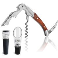 Stainless Steel Wine Bottle Opener - Corkscrew, Beer Bottle Opener, Wine Stopper Vacuum & Aerator Pourer - Accessories
