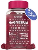 Magnesium Gummies for Adults & Kids - Vegan Magnesium Supplements - 60 Magnesium Gummies 150mg - Magnesium Citrate 1363mg for Nervous System Support, Bones, Teeth
